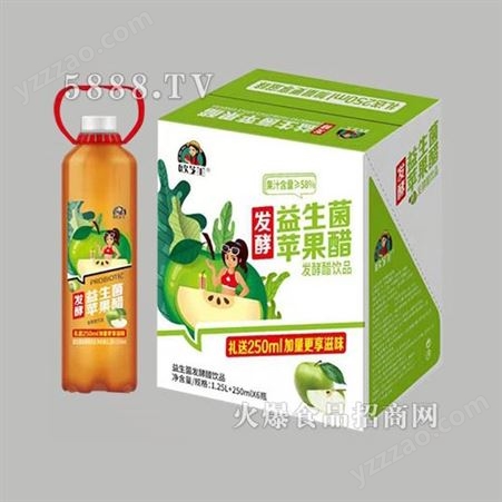益生菌发酵苹果醋饮品1.5L+250ml×6瓶