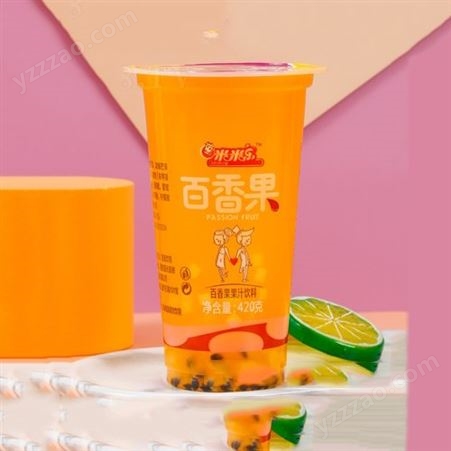 百香果果粒果汁饮料420ml杯装夏季饮品酸甜可口