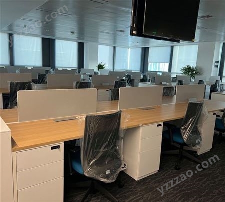 职员办公桌屏风 简约员工四4人位电脑办公室桌椅组合