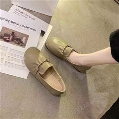 小清新豆豆鞋2023年春季韩版新款甜美可爱圆头一脚蹬皮面单鞋女