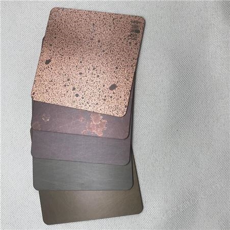 不锈钢镀铜板材供应 201钢板红古铜发黑做旧蚀刻花纹定制 主恩