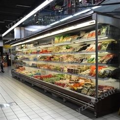 奥驰冷链广东厂家敞开式保鲜柜 松下款超市冷藏保鲜柜 带门保鲜冰柜