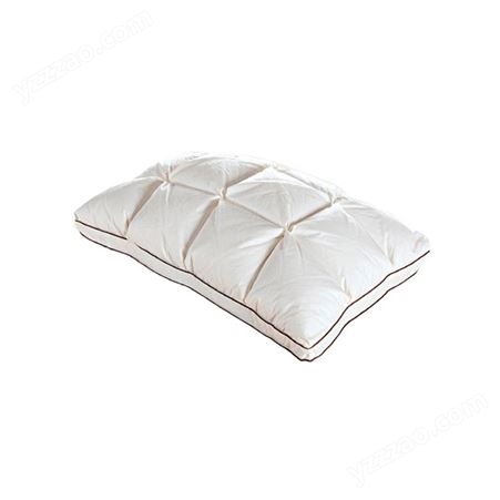宾馆90白鹅绒羽绒枕芯 夹层枕头 酒店颈椎包裹性面包枕 鹅枕