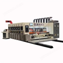 泰达纸箱印刷机 高速五色水墨印刷圆压圆免版模切机 全自动纸箱机械设备