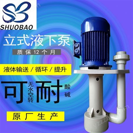 硕宝槽内喷淋立式泵STH-50SK-5 耐腐蚀脱硫循环液下泵