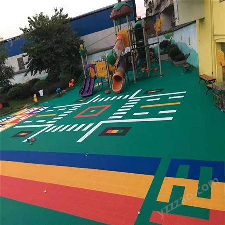 悬浮地板图案拼装_贵康茂_贵州幼儿园悬浮拼装地板厂家施工