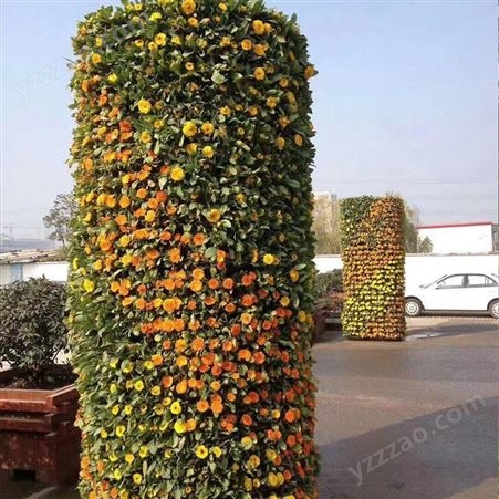 生产出售 建造花柱景观 花柱景观 绿植雕塑花柱 加工定制