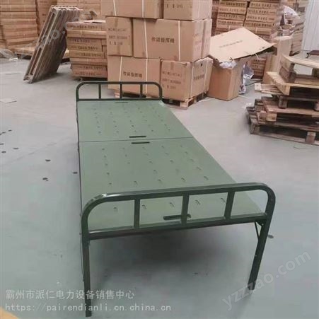 户外便携式救灾床应急救援钢塑床多功能加厚军绿色钢塑折叠床