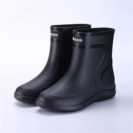雨鞋男士中筒水鞋防水防滑胶鞋厨房外卖骑手专用套鞋加绒保暖雨靴