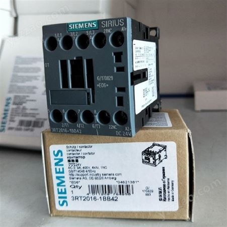 西门子接触器3RT6024-1AN20辅助触点1常开1常闭12A国产现货