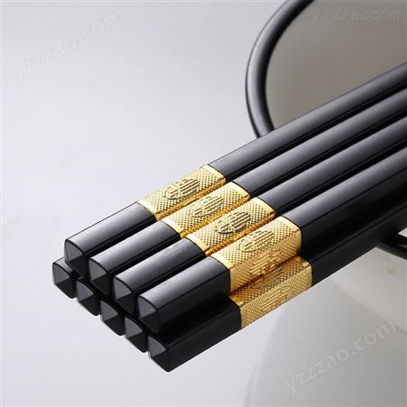 合金筷子非不锈钢家用防滑不易发霉抗菌耐高温10双高档
